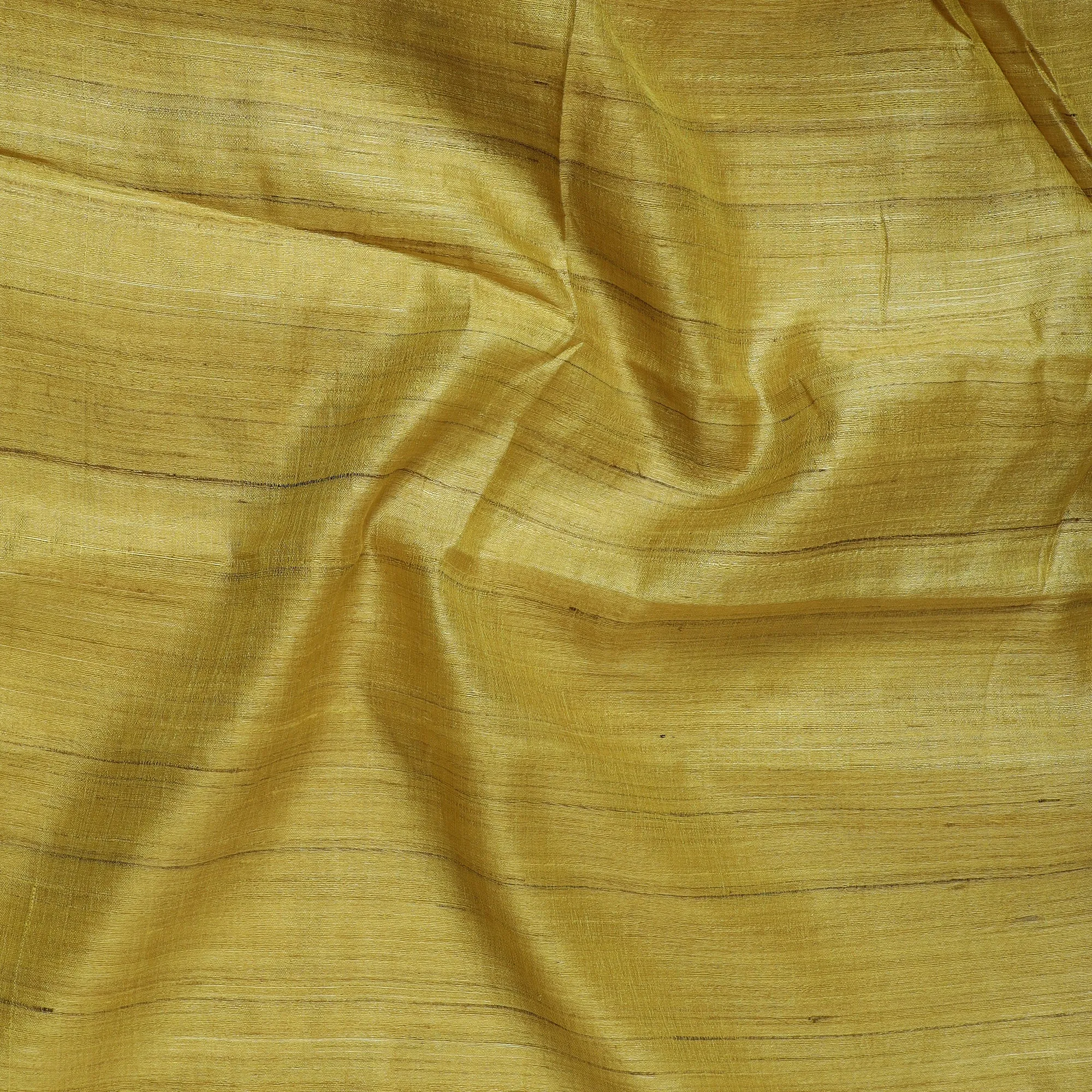 Yellow - Vidarbha Tussar Silk Cotton Handloom Precut Fabric (2.5 meter) 74